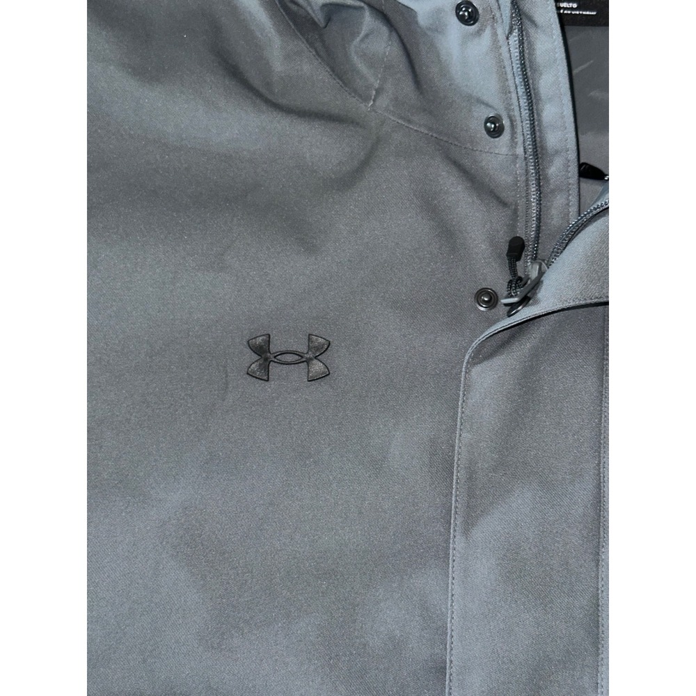 Mens‎ 4X Under Armour Jacket Storm Proof Lined Rain Hoodie black full zip new - Picture 4 of 12